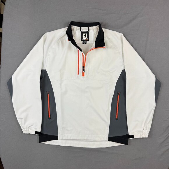 Footjoy Jacket Mens Medium Dryjoys Tour XP Pullover Golf Quarter Zip Windbreaker - Picture 1 of 10